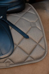 Eskadron Platinum Dressurschabracke Glossy Bit in Smoky Taupe Größe DL – Bild 1 von 12