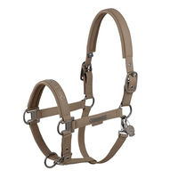 Produktbild von Eskadron Platinum Halfter Double Pin aus Kunstleder für Pferde Vollblut in Smoky Taupe