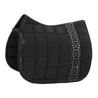 Produktbild von Eskadron Schabracke Big Square Softshell Platinum Schwarz für Warmblut mit Silikonbeschichtung