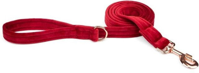 Produktbild von ESME FOR DOG Hundeleine Velours Kirsche Rot 150cm/2cm