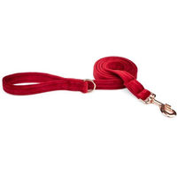 Produktbild von ESME FOR DOG Hundeleine Velours Kirsche Rot 150cm/2cm