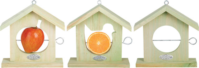 Esschert Design Apfelhäuschen Vogelhaus aus Holz in Natur und Braun – Bild 1 von 4