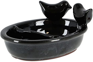 Esschert Design Bodenfutterstation aus Keramik in Schwarz – Bild 1 von 13
