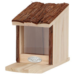 Esschert Design Eichhörnchenfutterhaus aus FSC Tannenholz mit Rindendach in Braun – Bild 1 von 3
