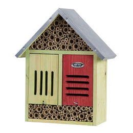 Esschert Design Insektenhotel XL aus Holz mit Naturmaterialien und Bürste – Bild 1 von 3