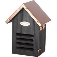 Produktbild von Esschert Design Marienkäferhaus aus Holz mit Kupferdach in Schwarz