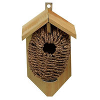 Produktbild von Esschert Design Nistkasten aus Seegras für Wildvögel Braun 26x15x10 cm