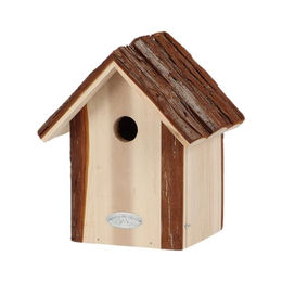 Esschert Design Nistkasten für Meisen aus Holz mit Rindendach in Braun – Bild 1 von 3