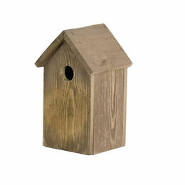 Esschert Design Nistkasten für Wildvögel aus FSC Kiefernholz 15x14x25cm in Grau Braun Natur – Bild 1 von 6