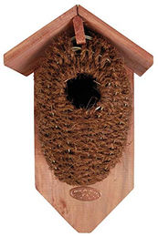 Esschert Design Nistkasten mit Kokoshöhle für Wildvögel 2er Set Braun Natur 15,2 x 10,2 x 26,2 cm – Bild 1 von 2