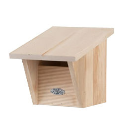 Esschert Design Nistkasten Rotkehlchen aus Holz für Wildvögel in Natur Braun – Bild 1 von 8