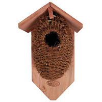 Produktbild von Esschert Design Nistkasten Vogelhaus mit Kokoshöhle für Wildvögel 5er Pack Braun Natur