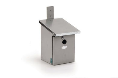 Produktbild von Esschert Design NK40G Kohlmeisen Nistkasten aus Holz in Grau - 1 Stk.
