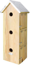 Esschert Design Spatzenvilla vertikale Vogelhäuschen aus FSC Holz 19,5 x 16,5 x 51,5 cm – Bild 1 von 3