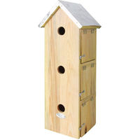 Produktbild von Esschert Design Spatzenvilla vertikale Vogelhäuschen aus FSC Holz 19,5 x 16,5 x 51,5 cm