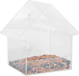 Esschert Design Transparentes Vogelhaus aus Kunststoff zur Beobachtung am Fenster – Bild 1 von 9