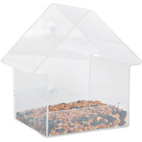 Produktbild von Esschert Design Transparentes Vogelhaus aus Kunststoff zur Beobachtung am Fenster