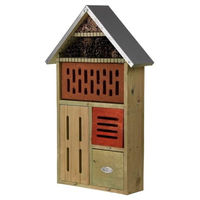 Produktbild von Esschert Design USA Insektenhotel XL aus Holz mit Ziegelfront und Naturmaterialien