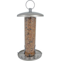 Produktbild von Esschert Design Vogelfuttersilo aus Edelstahl in Silber