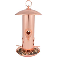 Produktbild von Esschert Design Vogelfuttersilo aus Metall in Kupferoptik