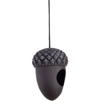 Produktbild von Esschert Design Vogelhaus Eichel in Grau-Schwarz aus Kunststoff