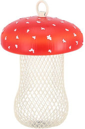 Esschert Design Vogelhaus Fliegenpilz aus Kunststoff in Rot und Weiß Ø13 x H13 cm – Bild 1 von 7