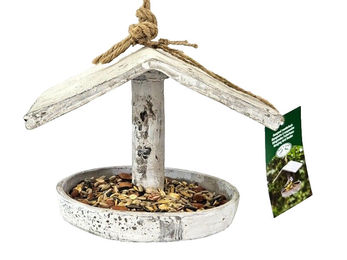Esschert Design Vogelhaus Futterstation aus Kunstharz Grau - 1 Stk. – Bild 1 von 13