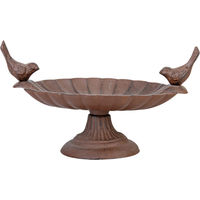 Produktbild von Esschert Design Vogeltränke aus Gußeisen mit Vogelmotiv in Braun - 1 Stk.