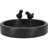 Produktbild von Esschert Design Vogeltränke aus Keramik in Schwarz rund 30,1 x 32,8 x 11,5 cm