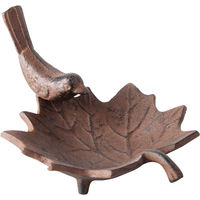 Produktbild von Esschert Design Vogeltränke Blatt aus Gusseisen in Braun