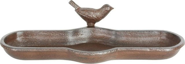 Esschert Design Vogeltränke Bodenfutterstation aus Metall in Braun – Bild 1 von 13