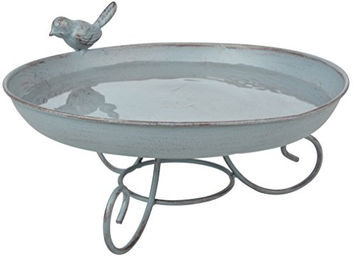 Esschert Design Vogeltränke FB401 Serie stehend aus Metall grau – Bild 1 von 2