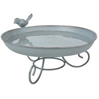 Produktbild von Esschert Design Vogeltränke FB401 Serie stehend aus Metall grau