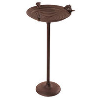 Produktbild von Esschert Design Vogeltränke Schale auf Fuß aus Metall in Braun 27 x 60 x 27 cm
