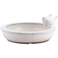 Produktbild von Esschert Design Vogeltränke und Futterschale aus Keramik in Creme