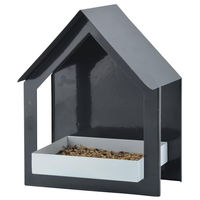Produktbild von Esschert Design Wandfutterhaus für Wildvögel aus Metall in Anthrazit/Weiß