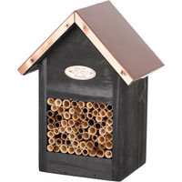Produktbild von Esschert Design Wildbienenhaus mit Kupferdach in Schwarz aus Metall