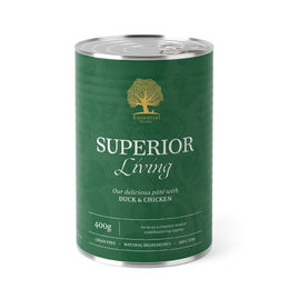 Produktbild von Essential Foods Essential Superior Living Pate Ente und Huhn getreidefrei für erwachsene Katzen 400 g