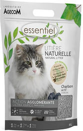 Produktbild von Essentiel Natural Katzenstreu mit Aktivkohle Klumpstreu 2 x 6 L