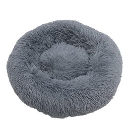 ESTEXO Hundebett und Katzenbett aus Plüsch in Grau 100 cm – Bild 1 von 7