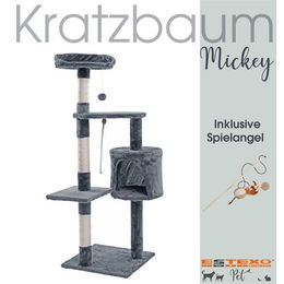 ESTEXO Katzenkratzbaum XL Kletterbaum mit Sisal in Grau 112 cm – Bild 1 von 13