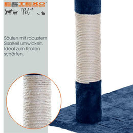 ESTEXO Katzenkratzbaum XL Spielbaum für Katzen 112 cm Grau mit Sisal – Bild 1 von 6