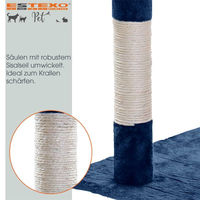 Produktbild von ESTEXO Katzenkratzbaum XL Spielbaum für Katzen 112 cm Grau mit Sisal