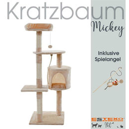 ESTEXO Kratzbaum für Katzen in Beige mit Sisal 112 cm – Bild 1 von 13