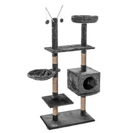ESTEXO Kratzbaum für Katzen in Grau mit Sisal 150 cm – Bild 1 von 13