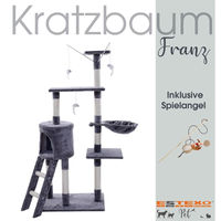 Produktbild von ESTEXO Kratzbaum für Katzen XXL 138 cm Hellgrau mit Sisal