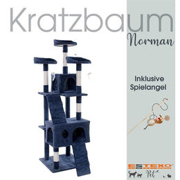 ESTEXO XXL Katzenkratzbaum mit Sisal in Grau und Blau 170 cm – Bild 1 von 13