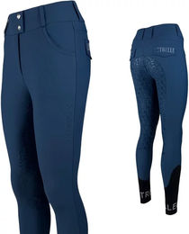 Produktbild von Estrelle Equestrian Reithose Mid Grip Damen Blau Größe S aus Nylon