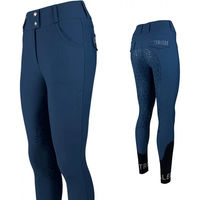 Produktbild von Estrelle Equestrian Reithose Mid Grip Damen Blau Größe S aus Nylon
