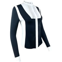 Produktbild von Estrelle Equestrian Reitshirt ED-Crystal langarm für Damen in Weiß oder Schwarz